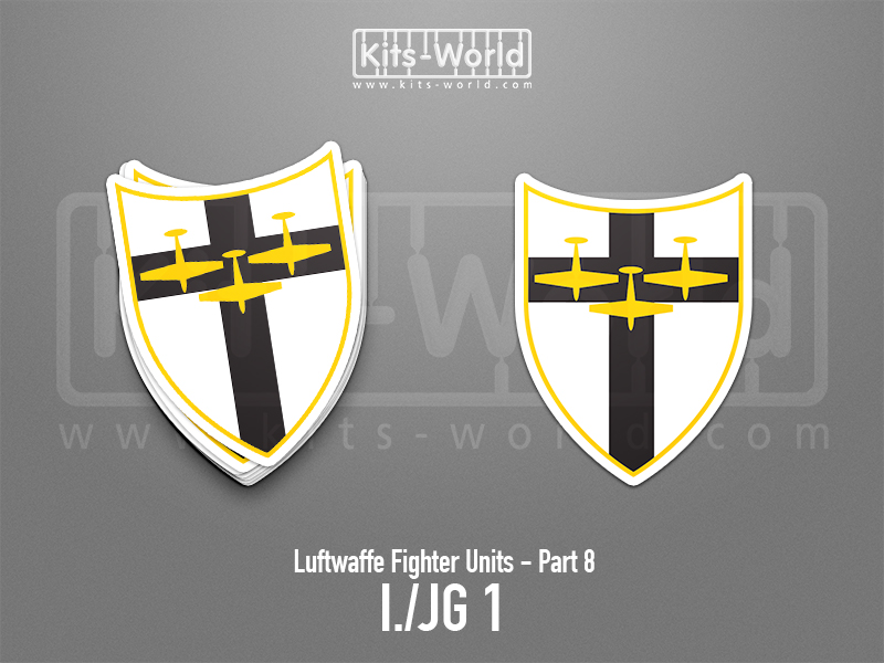 Kitsworld SAV Sticker - Luftwaffe Fighter Units - I./JG 1 W:74mm x H:100mm 